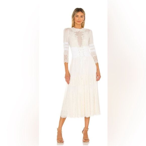 Free People We‎ are HAH Hidden Gem Dress in Walking On Eggshells Cream New XS - Picture 5 of 12